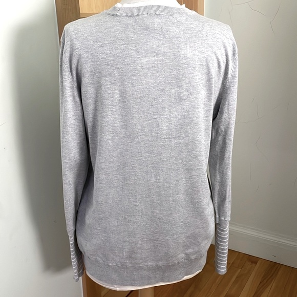 NWOT Tristan Light Grey Viscose Long Sleeved Crew Neck Sweater, Size L - Picture 9 of 13